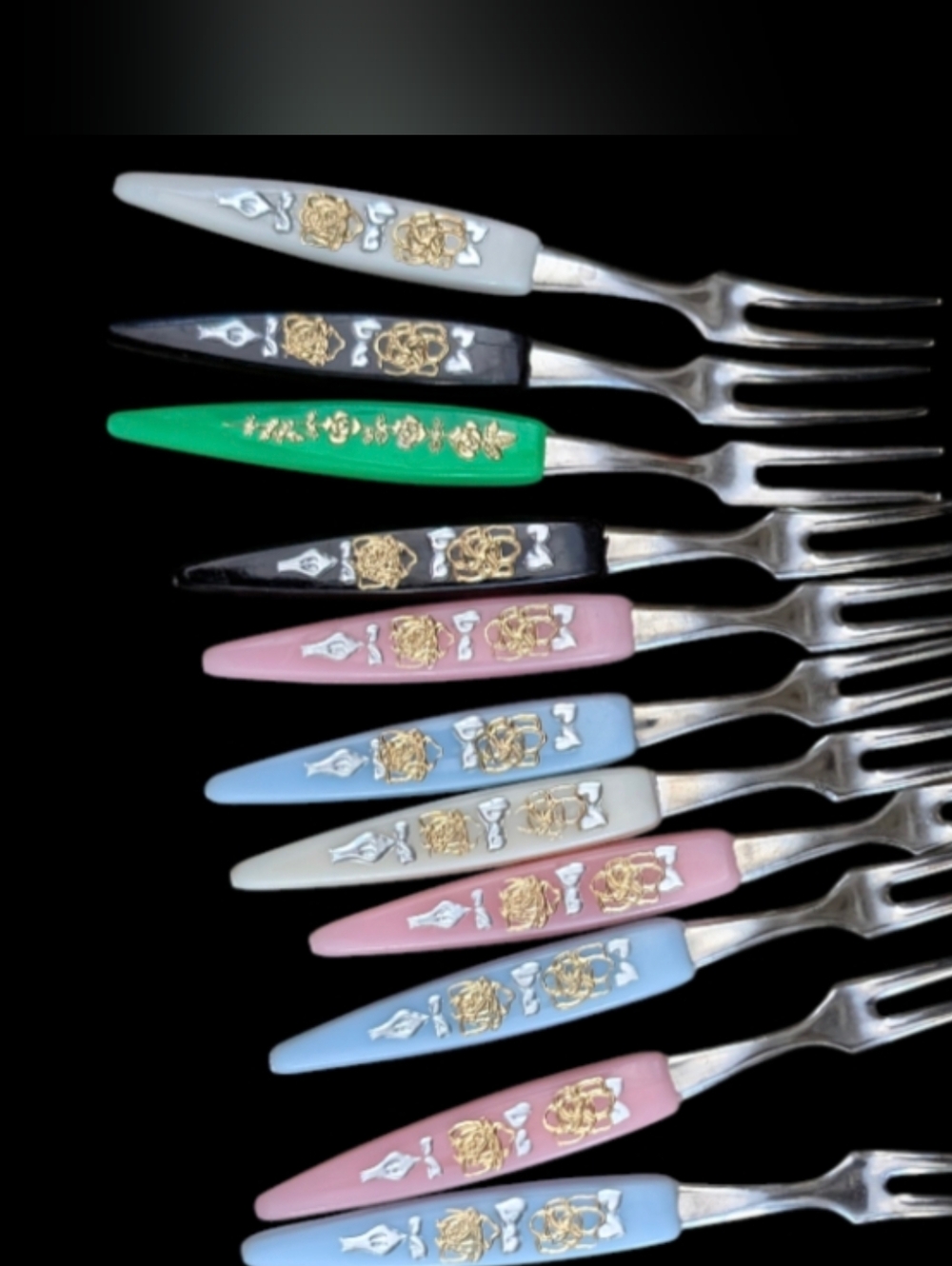 🏠Vintage 1960s Mid-Century Appetizer & Cocktail Forks - Set of 10